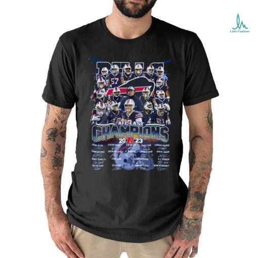 buffalo bills team player 2023 2024 afc east champions name signature shirt
