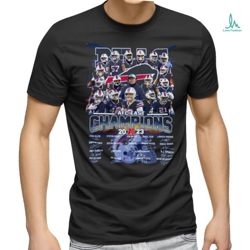 buffalo bills team player 2023 2024 afc east champions name signature shirt
