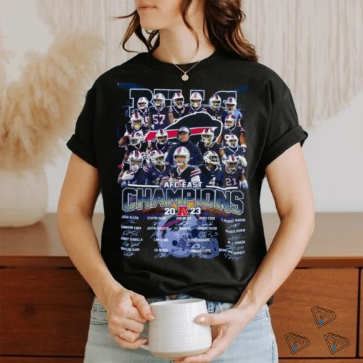 buffalo bills team player 2023 2024 afc east champions name signature shirt