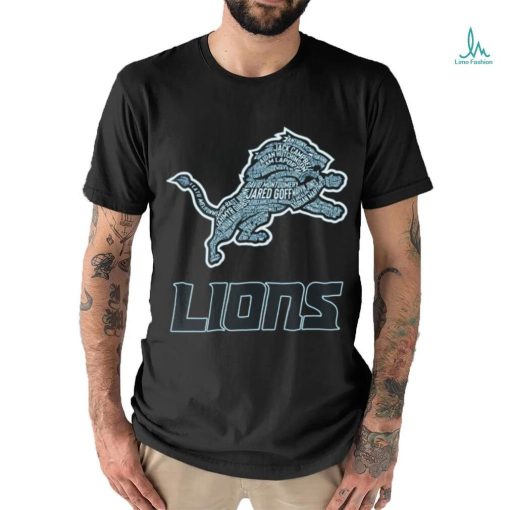 detroit lions logo name player logo shirt