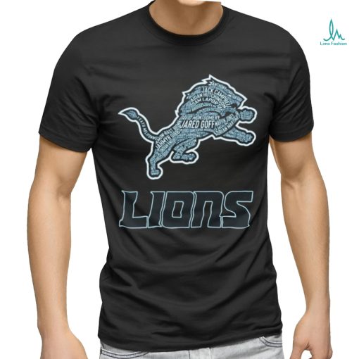 detroit lions logo name player logo shirt