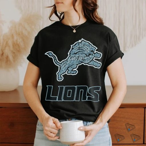 detroit lions logo name player logo shirt