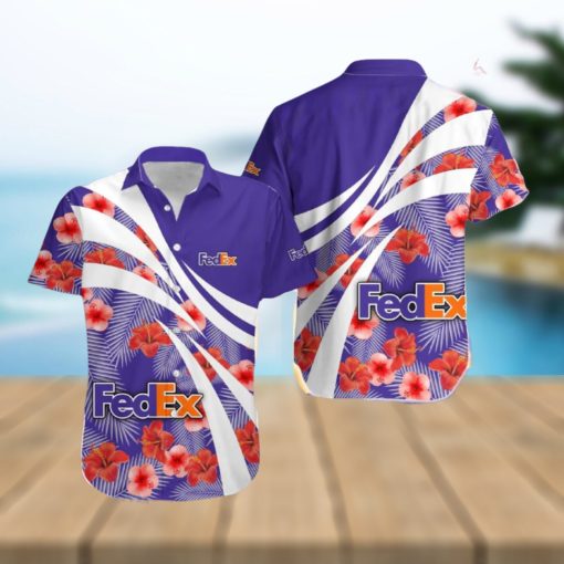 fedex Vacation Wear Hawaiian Shirt Brands Logo Summer Aloha Men And Women