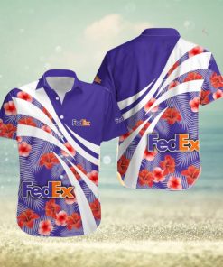 fedex Vacation Wear Hawaiian Shirt Brands Logo Summer Aloha Men And Women