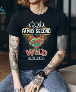 god first family second then minnesota wild hockey 2024 shirt