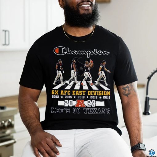 houston texans abbey road team champion 6x afc east division 2023 let’s go texans shirt