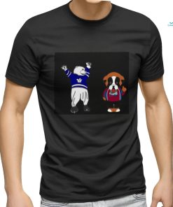 nny Colorado Avalanche VS Toronto Maple Leafs NHL 2024 mascot cartoon hockey shirt