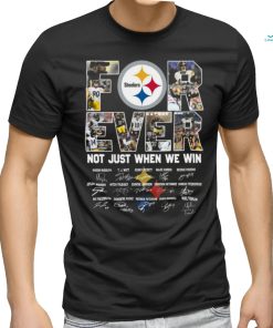 pittsburgh steelers forever not just when we win team player name signature shirt