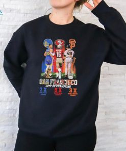 san francisco city of champions golden state warriors 49ers giants players signa t shirt