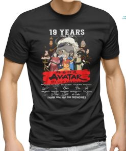 19 Years 2005 – 2024 Avatar The Last Airbender Thank You For The Memories T Shirt