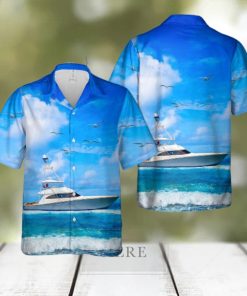 2016 Viking 70 Convertible Boat 3D Hawaiian Shirt