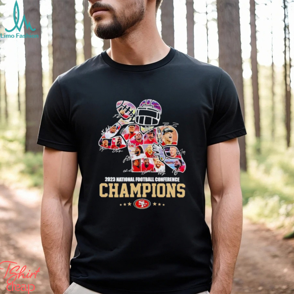 2023 National Football Conference Champions San Francisco 49ers signatures shirt 2023 National Football Conference Champions San Francisco 49ers signatures shirt