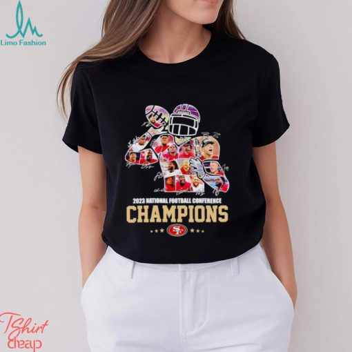 2023 National Football Conference Champions San Francisco 49ers signatures shirt