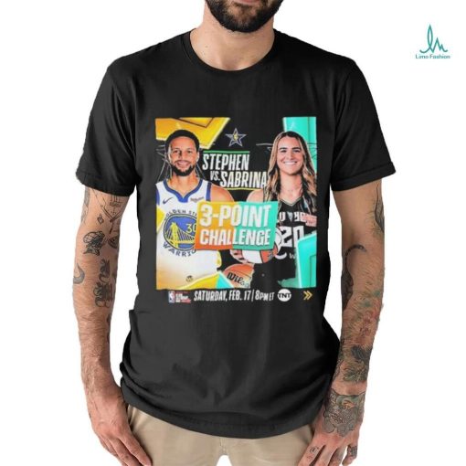3 Point Challenge The Stage Is Set Stephen Curry Vs Sabrina Ionescu Shirt