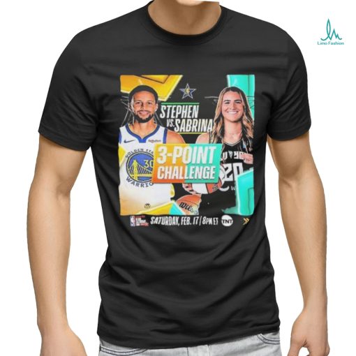 3 Point Challenge The Stage Is Set Stephen Curry Vs Sabrina Ionescu Shirt
