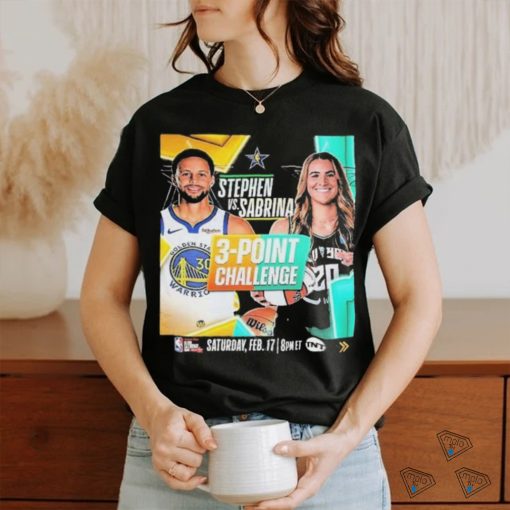3 Point Challenge The Stage Is Set Stephen Curry Vs Sabrina Ionescu Shirt