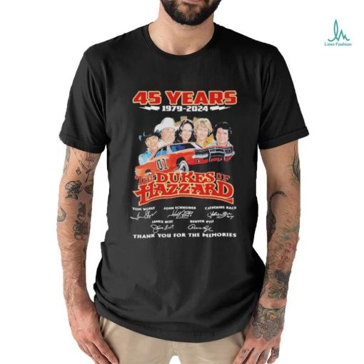 45 Years Of The Dukes Of Hazzard 1979 2024 Thank You For The Memories Signatures Shirt