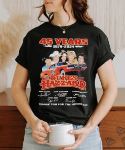 45 Years Of The Dukes Of Hazzard 1979 2024 Thank You For The Memories Signatures Shirt