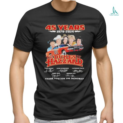 45 Years Of The Dukes Of Hazzard 1979 2024 Thank You For The Memories Signatures Shirt