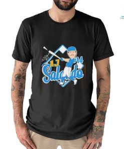 AJ Salgado infielder caricature signature shirt