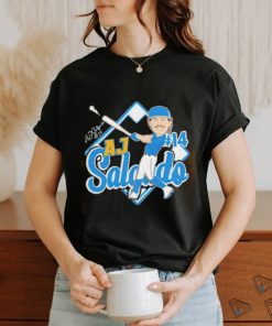 AJ Salgado infielder caricature signature shirt