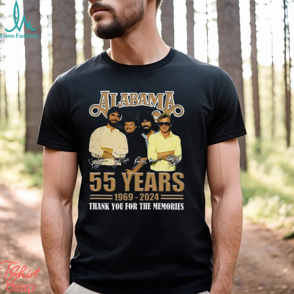 Alabama 55 Years 1969 – 2024 Thank You For The Memories T Shirt - Limotees