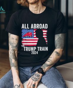 All aboard the Trump train 2024 USA flag T shirt, hoodie, sweater, long sleeve and tank top All aboard the Trump train 2024 USA flag T shirt