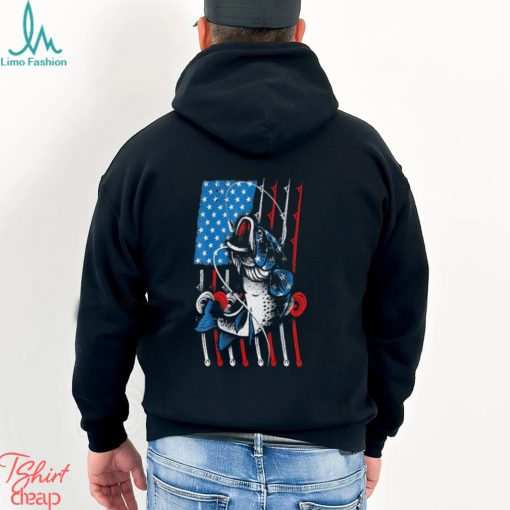American Flag Cool Fishing Usa Fish Lover Shirt