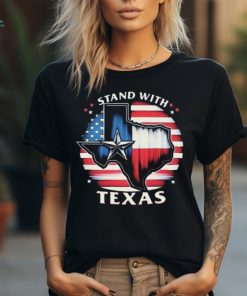 American flag Greg Abbott Stand With Texas t shirt