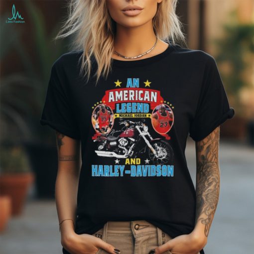 An American Legends Michael Jordan And Harley Davidson Signature Shirt