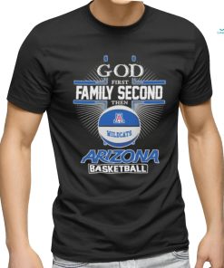 Arizona Wildcats God First Second Family Then Basketball Shirt