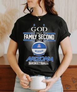Arizona Wildcats God First Second Family Then Basketball Shirt