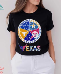 Astros Rangers Texans Longhorns Cowboys Texas logo shirt