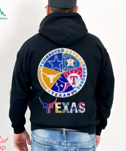 Astros Rangers Texans Longhorns Cowboys Texas logo shirt