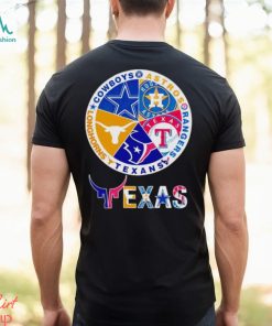 Astros Rangers Texans Longhorns Cowboys Texas logo shirt