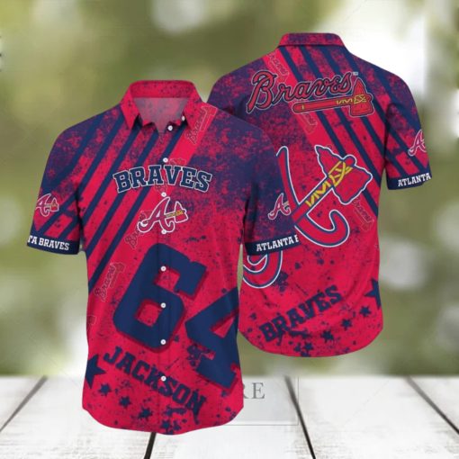 Atlanta Braves MLB Custom Number And Name Luau 3D Hawaiian Shirt For Men Women