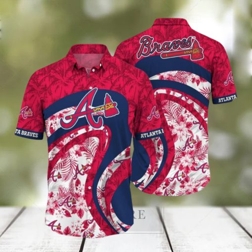 Atlanta Braves MLB Palm 3D Hawaiian Shirt For Men Women