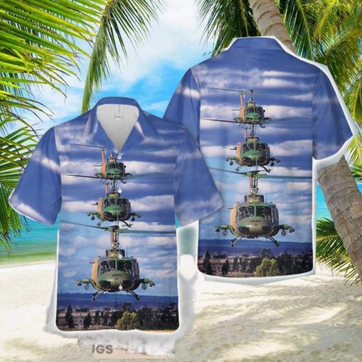 Australia Army Bell UH 1H Iroquois (205) 3D Hawaiian Shirt