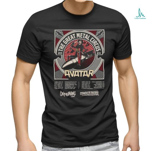 Avatar The Greatest Metal Circus Tour 2024 Shirt