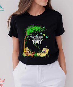 Baby Groot happiness is listening to Toby Keith shirt