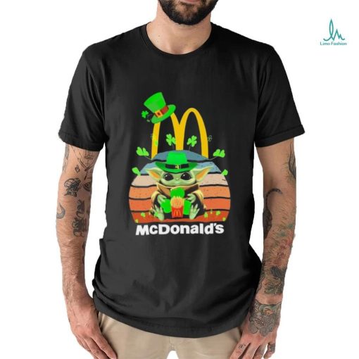 Baby Yoda Hug McDonald’s Logo St Patrick’s Day Vintage Shirt