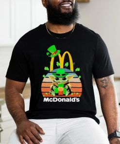 Baby Yoda Hug McDonald’s Logo St Patrick’s Day Vintage Shirt