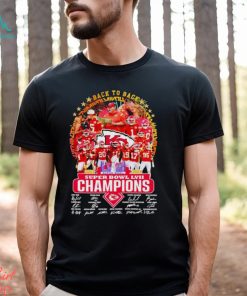 Back to back 2023 2024 Super Bowl LVIII Champions Kansas City Chiefs signatures shirt