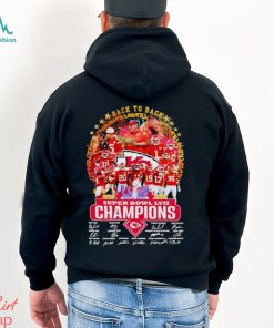 Back to back 2023 2024 Super Bowl LVIII Champions Kansas City Chiefs signatures shirt