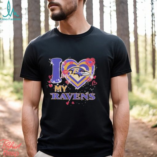 Baltimore Ravens I Love Valentine Helmet Shirt