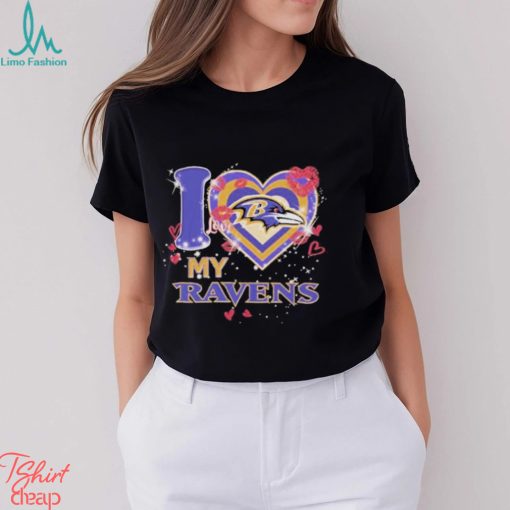 Baltimore Ravens I Love Valentine Helmet Shirt