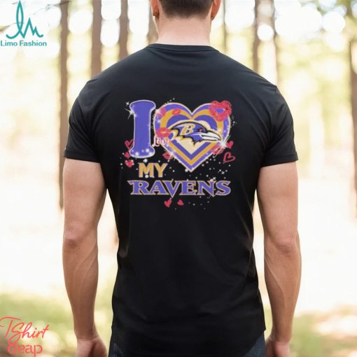 Baltimore Ravens I Love Valentine Helmet Shirt