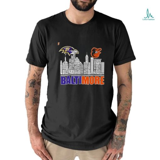 Baltimore Ravens Vs Baltimore Orioles Players List Name Baltimore City Shirt