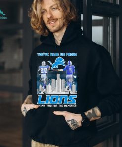 Barry Sanders And Jared Goff You’ve Made Us Proud Detroit Lions Thank You For The Memories Signatures Shirt