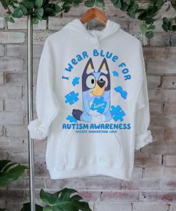 Bluey I Wear Blue For Autism Awareness shirt